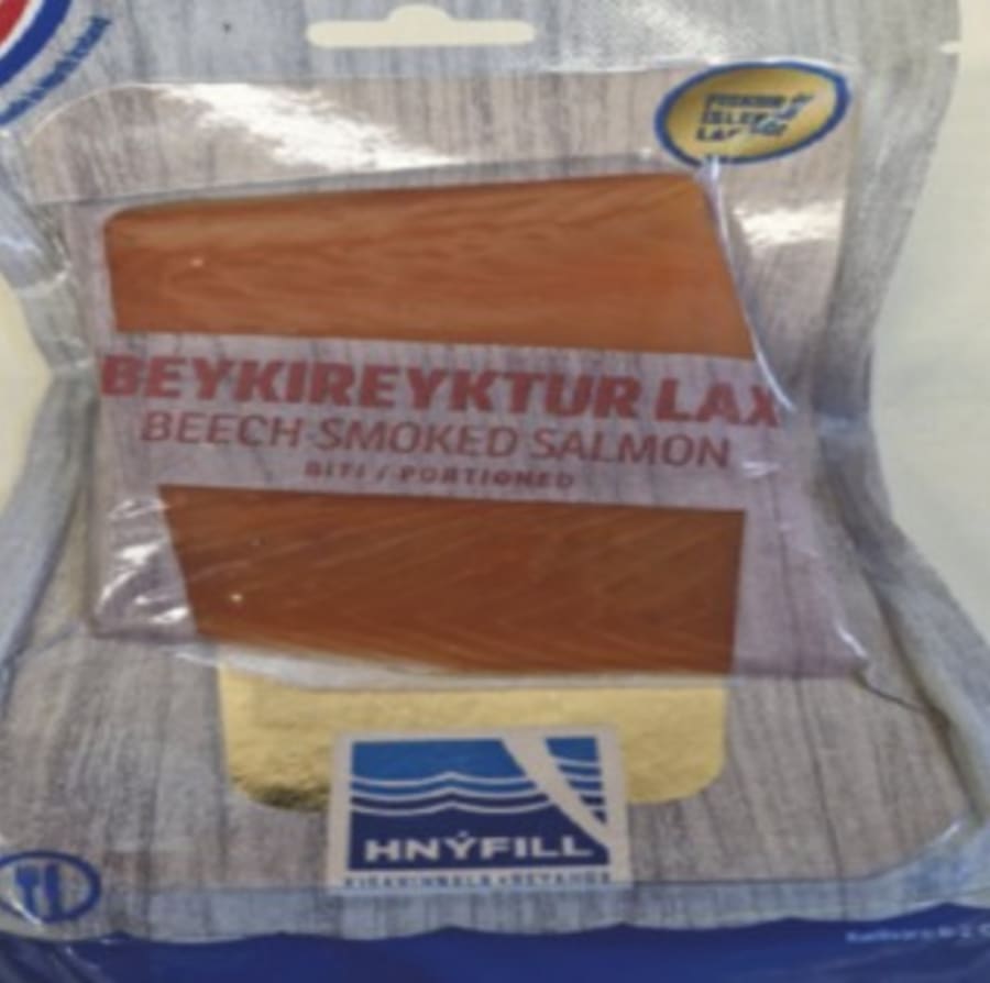 Hnýfill beykireyktur lax í sneiðum 100 g