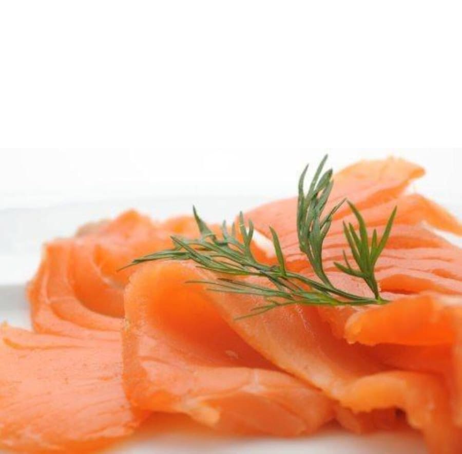 Reykt laxaflök sneidd, Roðlaus (vigtarvara)