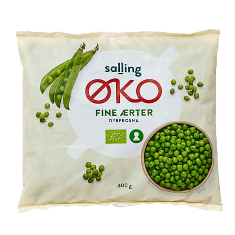 Salling ØKO lífrænar grænar baunir, hraðfrystar 400 g