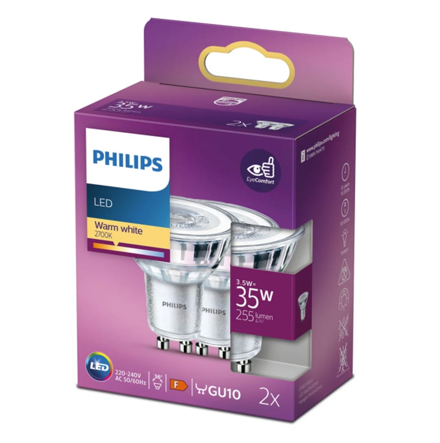 LEDG 35W GU10 WW 230V 36D Ódimmanleg 2pack