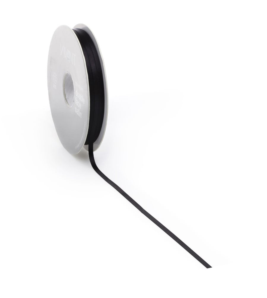 50mtr. Satin borði 3mm. Black