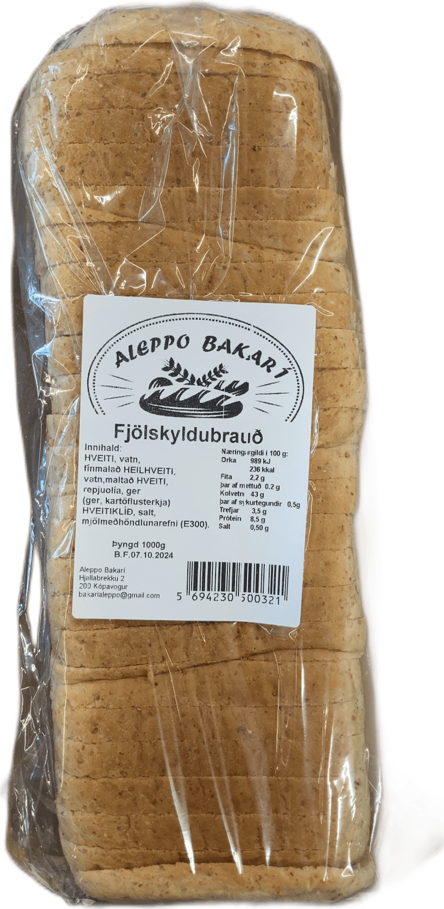 Aleppo Bakarí Fjölskyldubrauð 1000 g