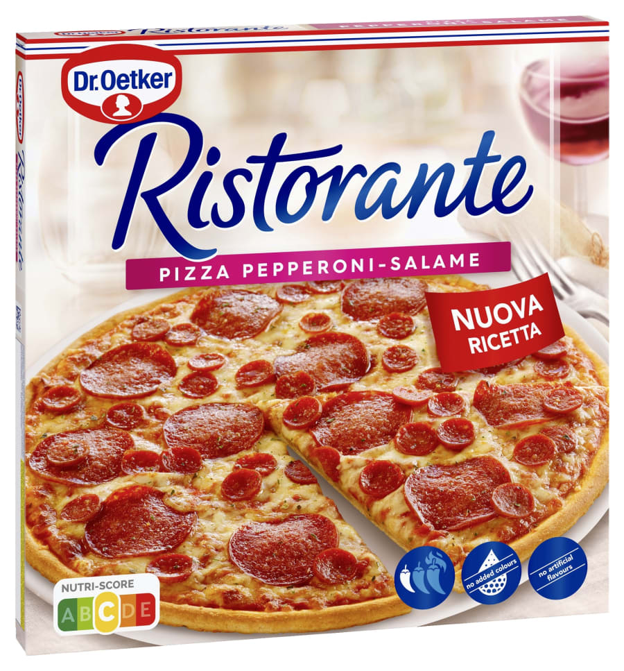 Dr. Oetker Ristorante pizza með pepperóní og salami 320 g