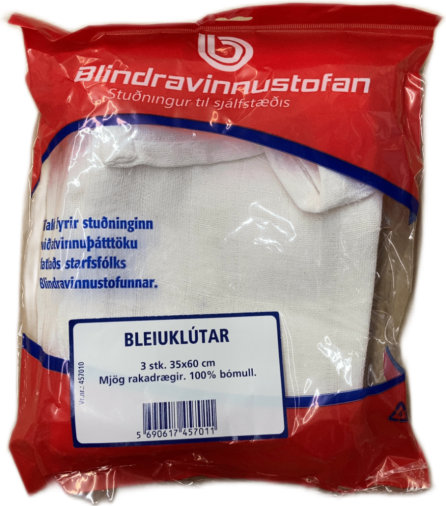 Blindravinnustofan Bleiuklútar 3 stk