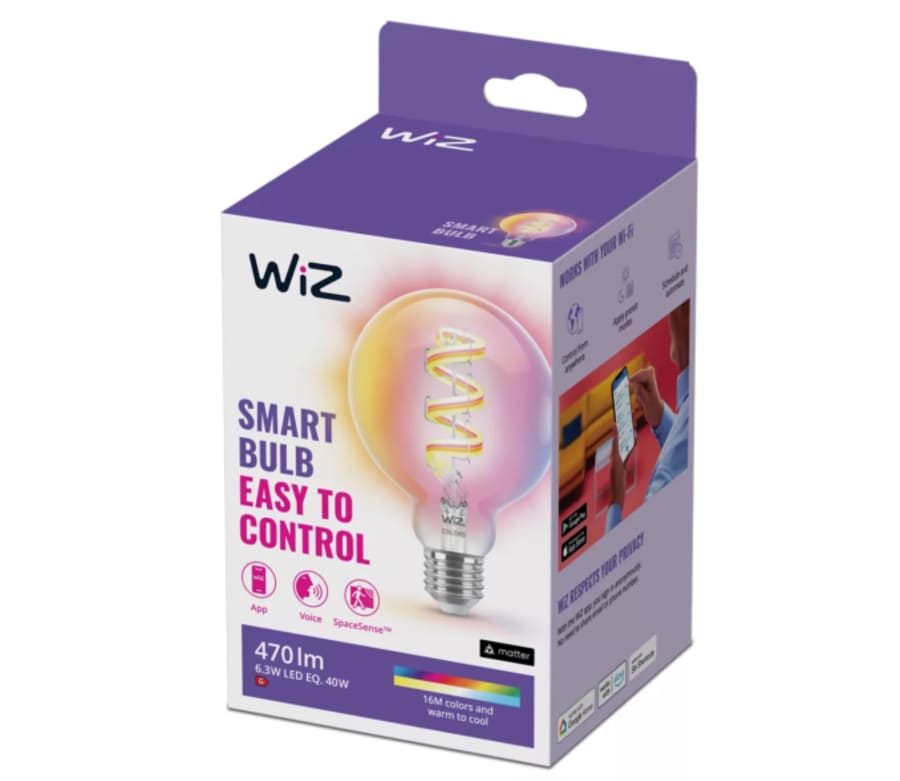 WIZ Globe G95 Filament 40W E27 RGB