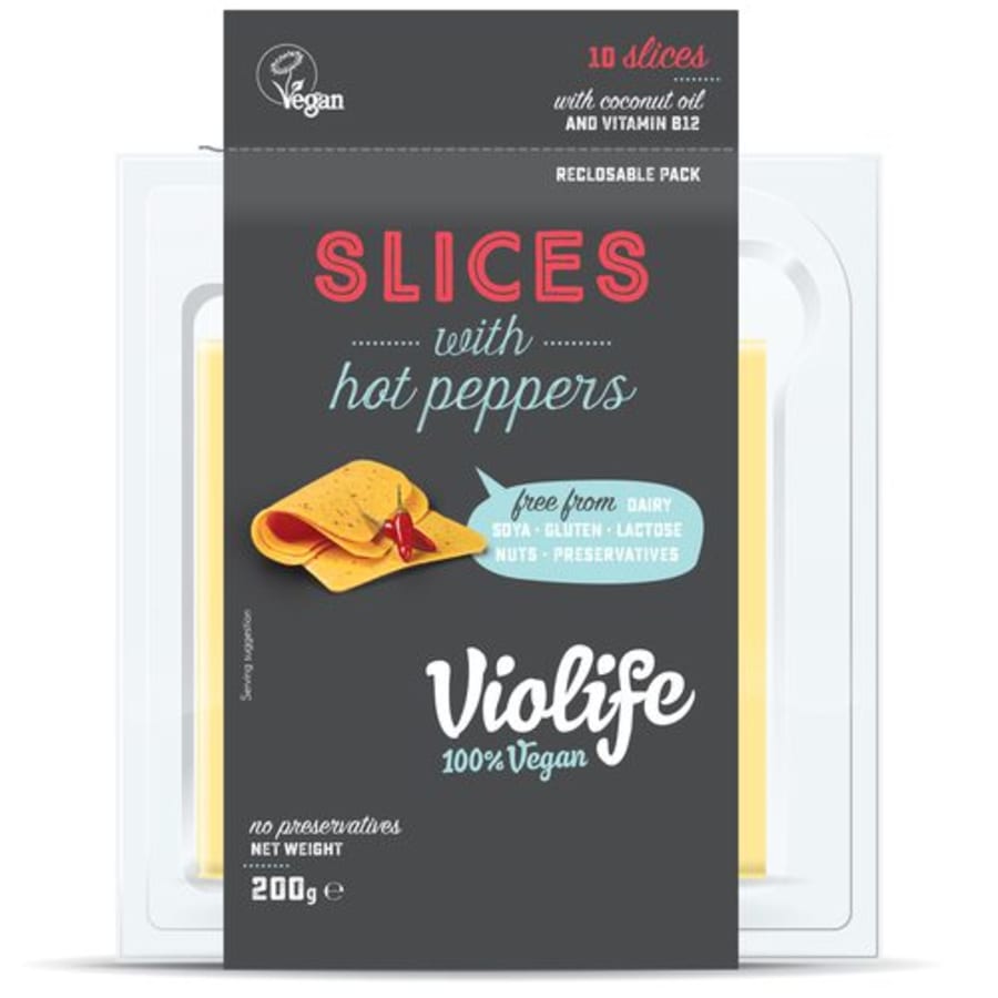 Violife Sneiðar Hot Peppers 12x200g