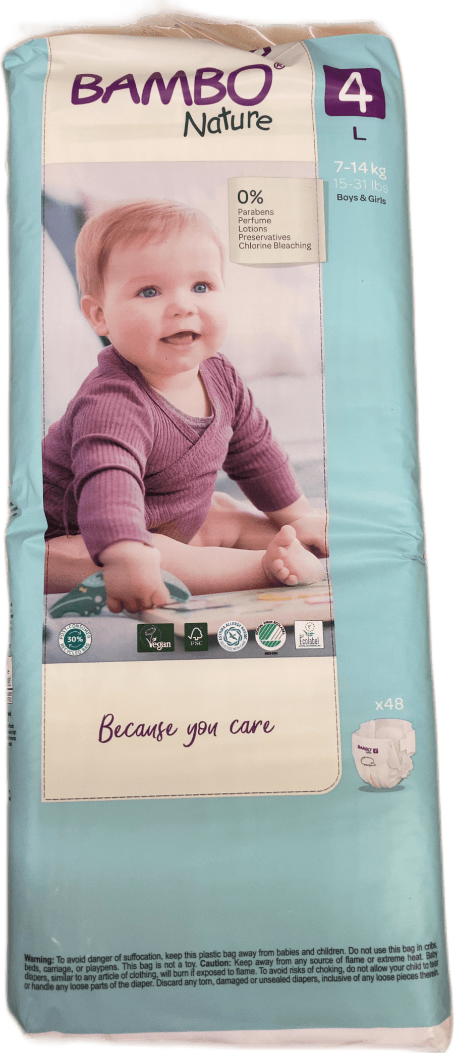 Bambo nature bleiur 7-14 kg 48 stk.