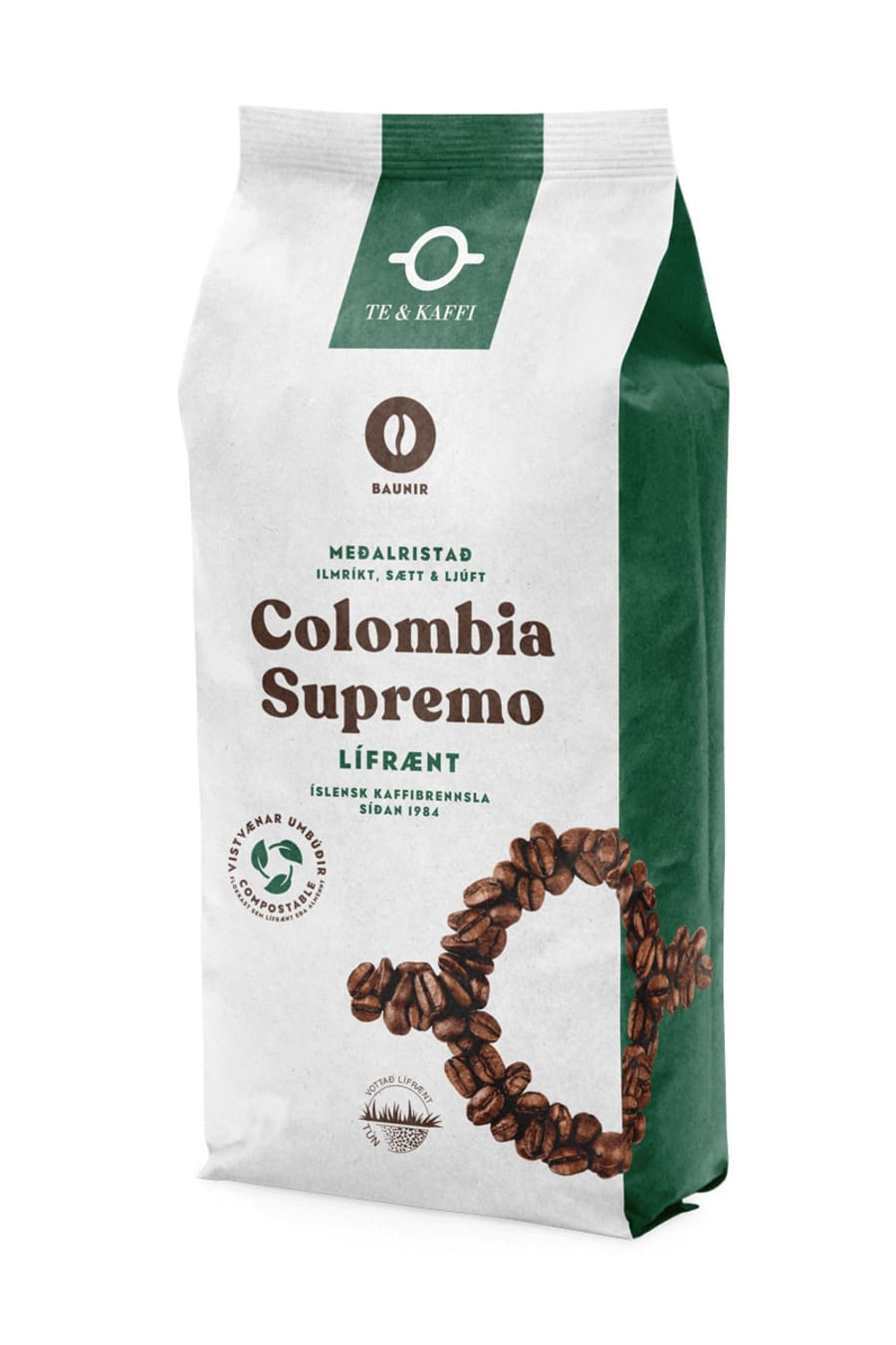 Te & Kaffi Colombia Supremo Lífrænt Baunir