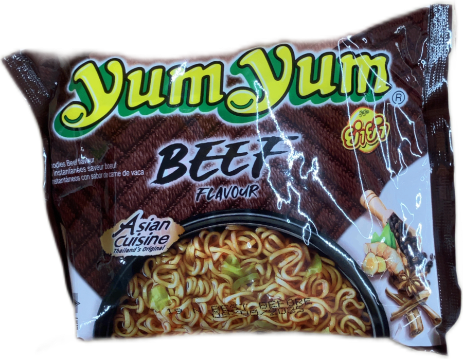 Yum Yum skyndinúðlur með nautakjötsbragði