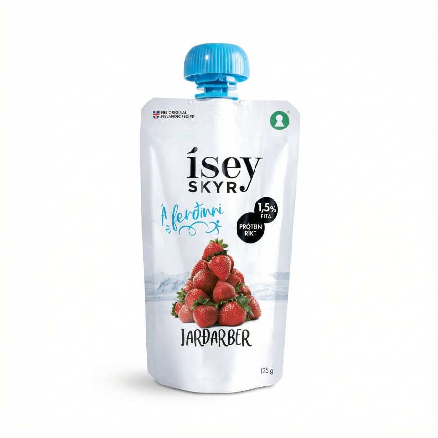Ísey á ferðinni jarðarber 125 gr