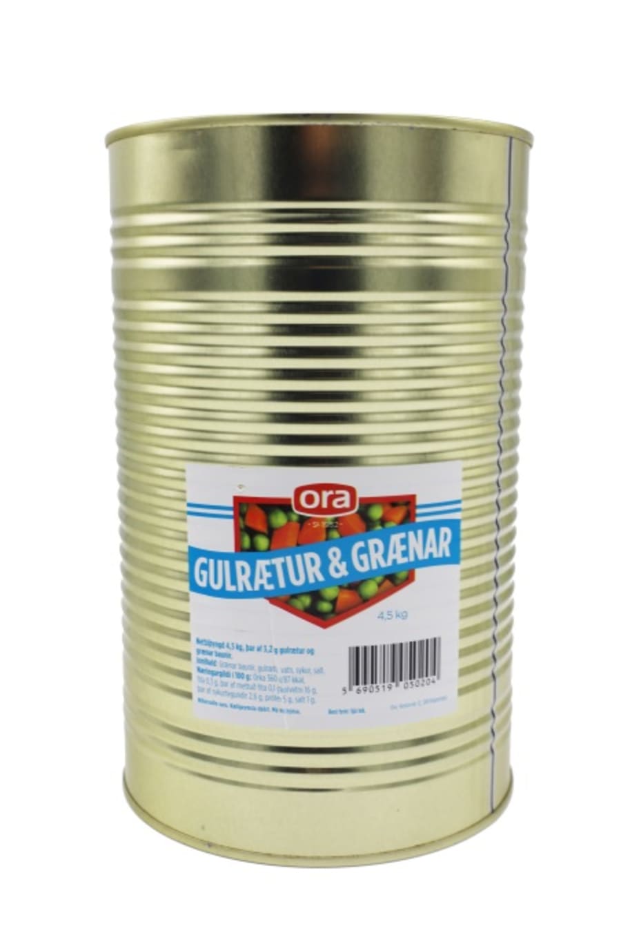 $Ora Gulrætur og grænar baunir 4,5kg/stk (4stk/ks)