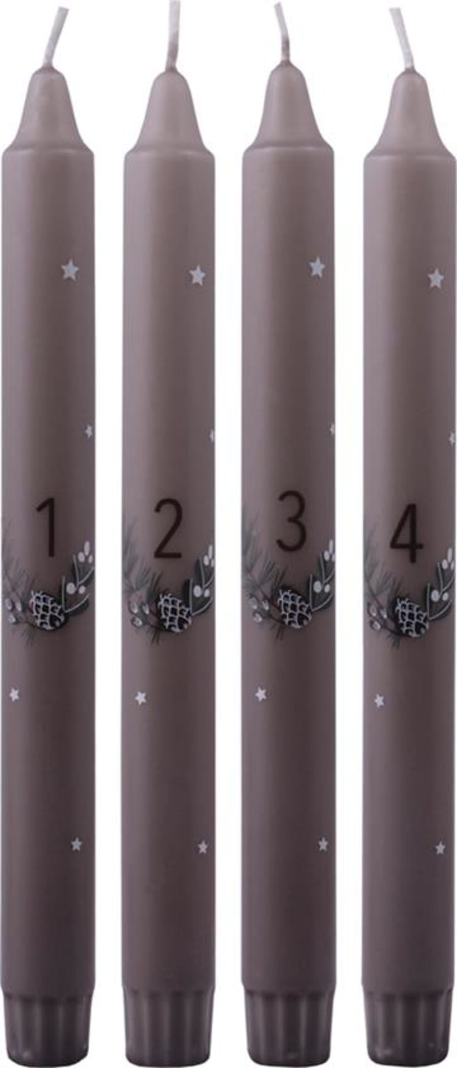 Aðventukerti Lúsíu sterin sand 4 pk (12)