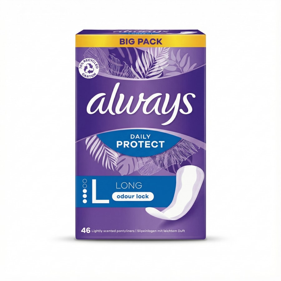 Always Daily Protect Long, létt ilmandi dagleg innlegg, 46 stk