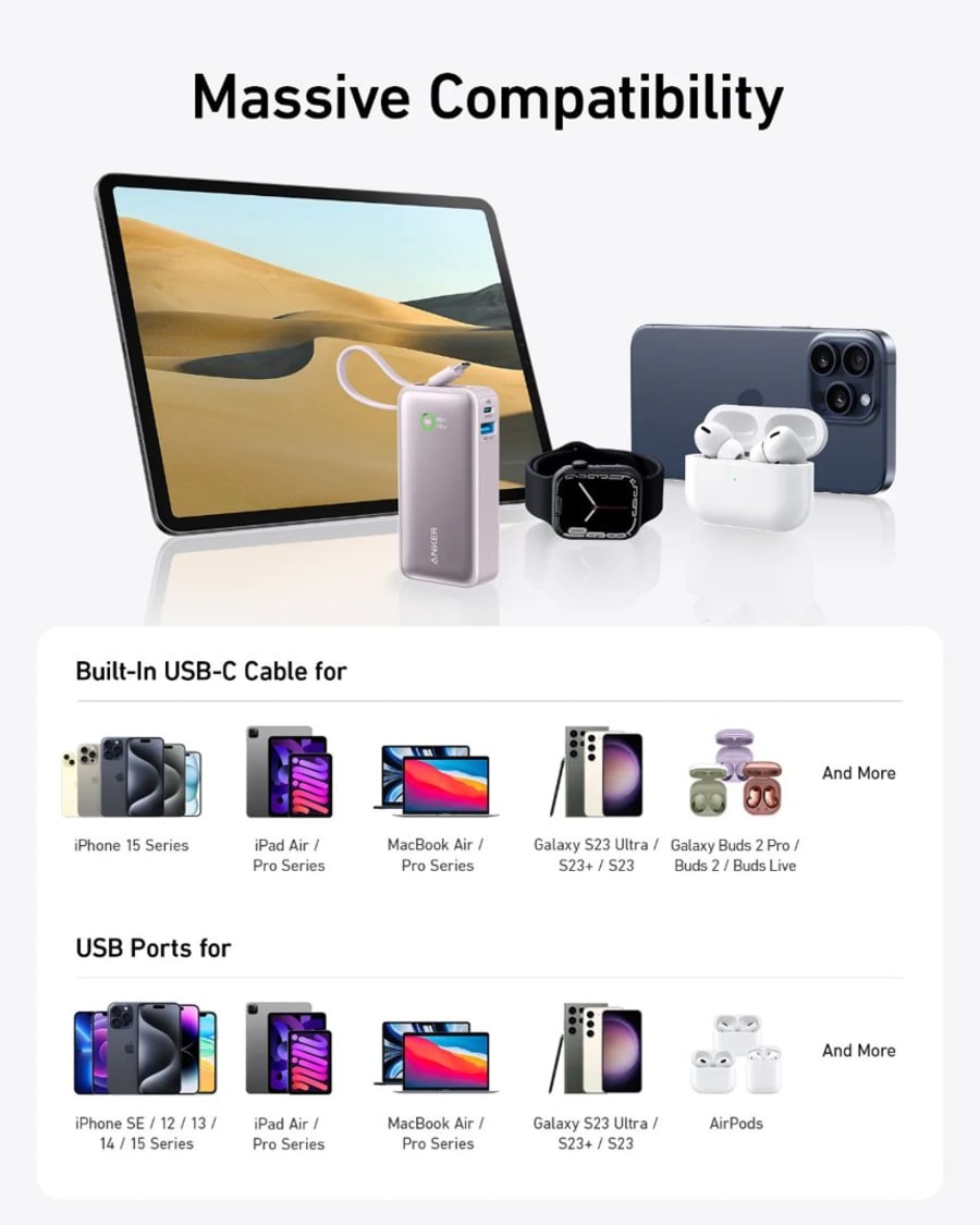 Anker 545 Nano 10K 30W ferðarafhlaða