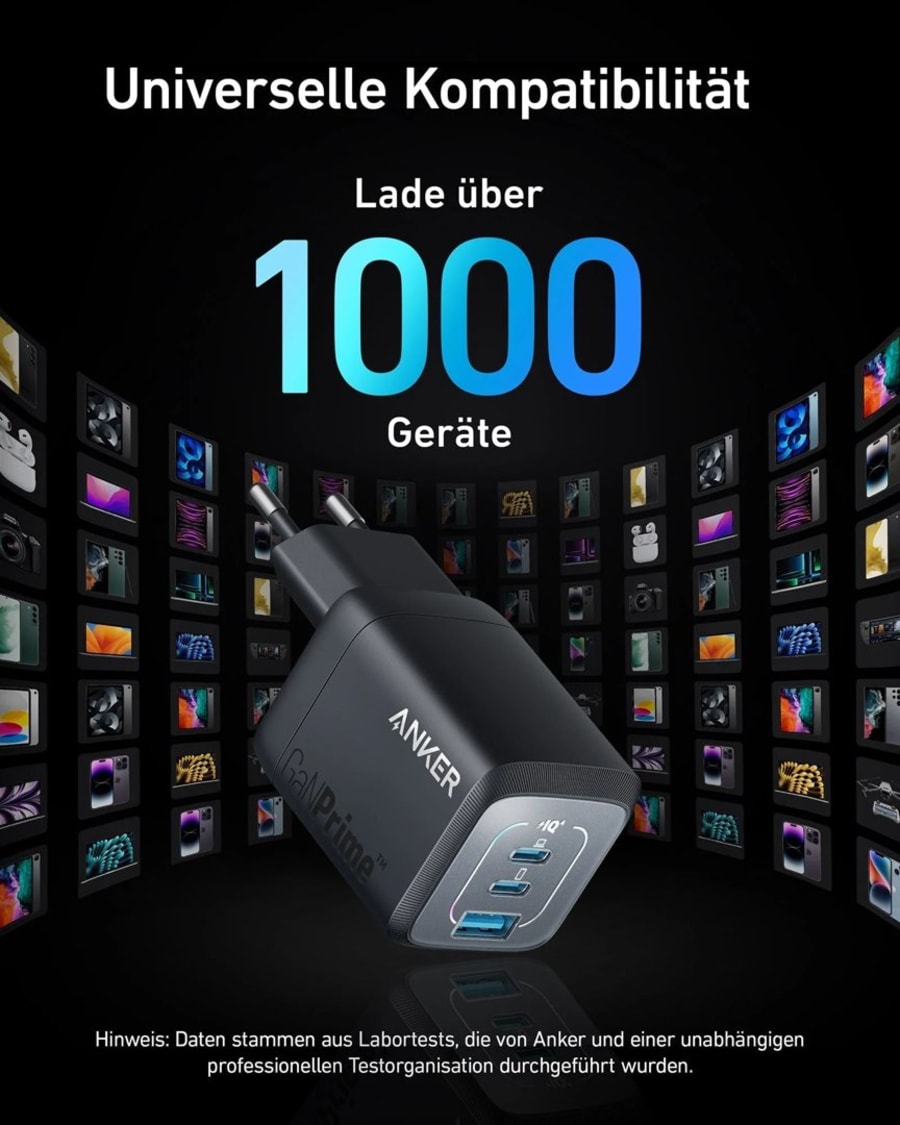 Anker 735 Prime 3 porta USB hleðslutæki 67W
