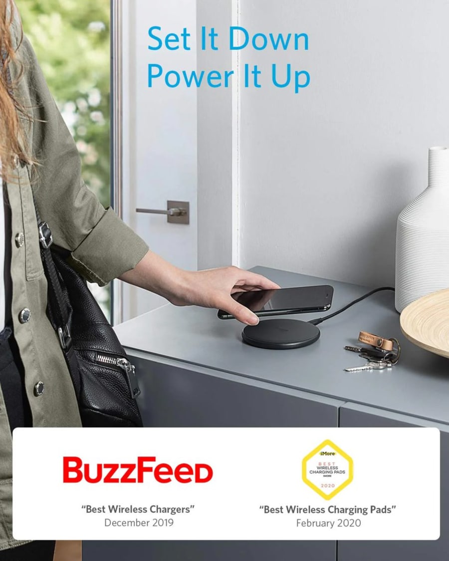 Anker PowerWave þráðlaus hleðsluplatti 10W svartur