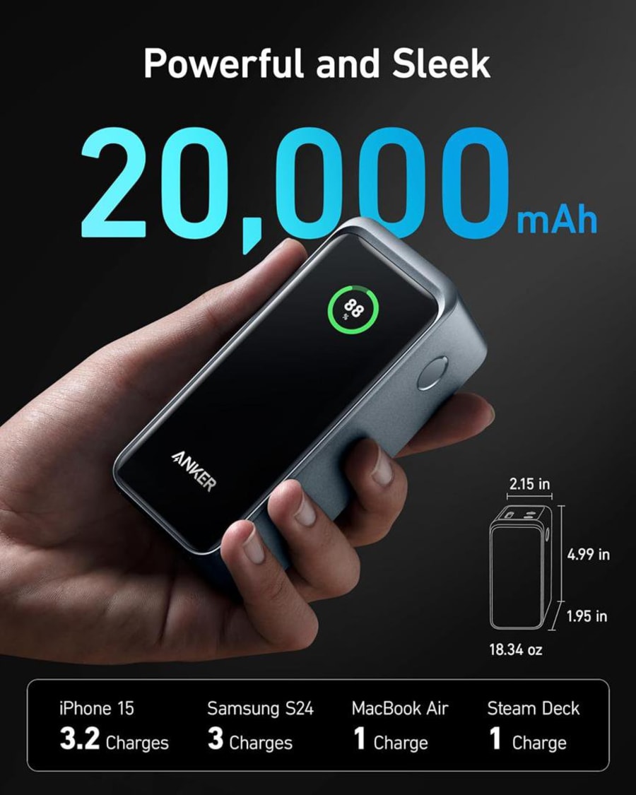 Anker Prime 200W 20K mAh ferðarafhlaða