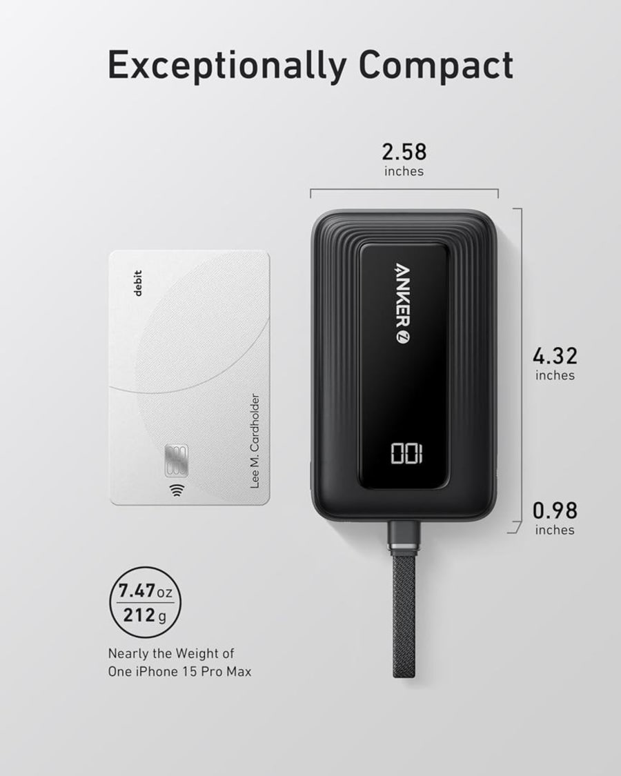 Anker Zolo 10K mAh ferðarafhlaða m/USB-C kapli br