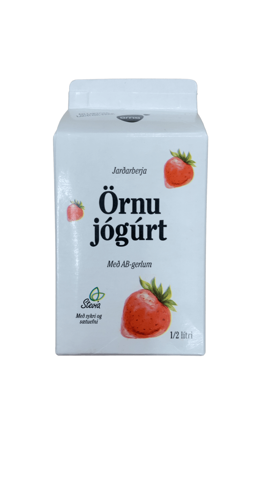 Arna Jarðarberja Jógúrt með AB-gerlum Stevia 500 ml