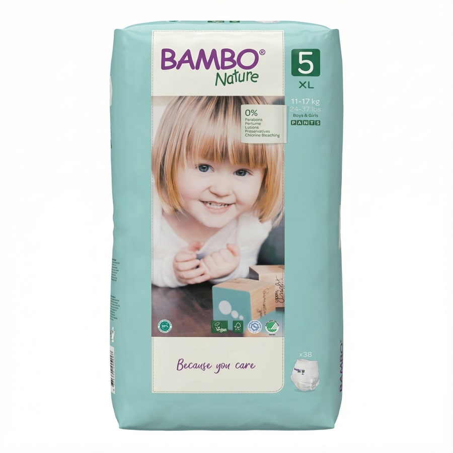 Bambo Nature Bleyjubuxur Stærð 5 XL (11-17 kg) 38 stk