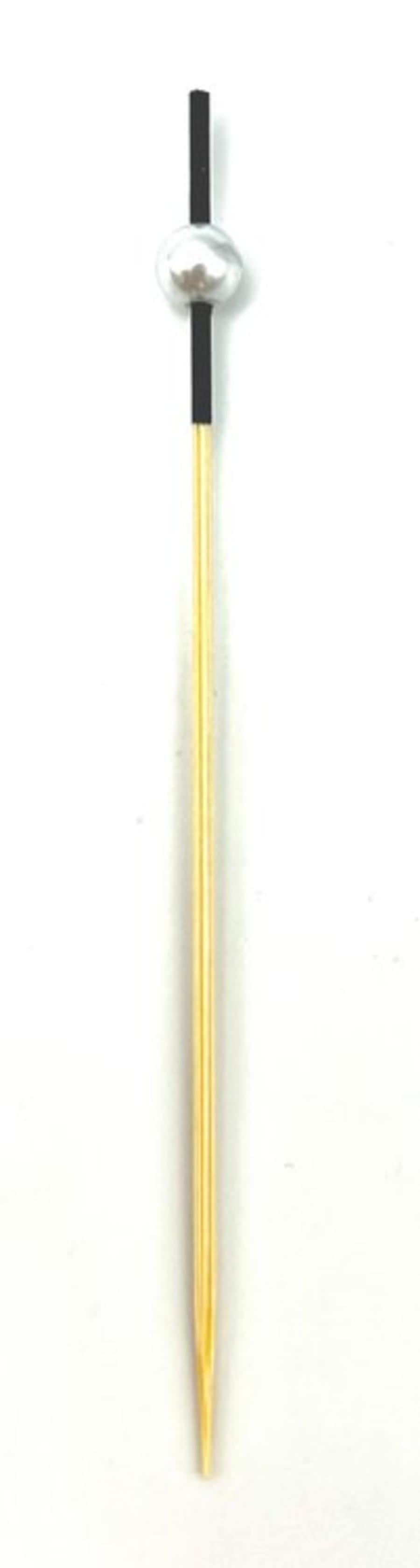 Bambuspinnar m/silfurlitaðri kúlu 12cm 100stk