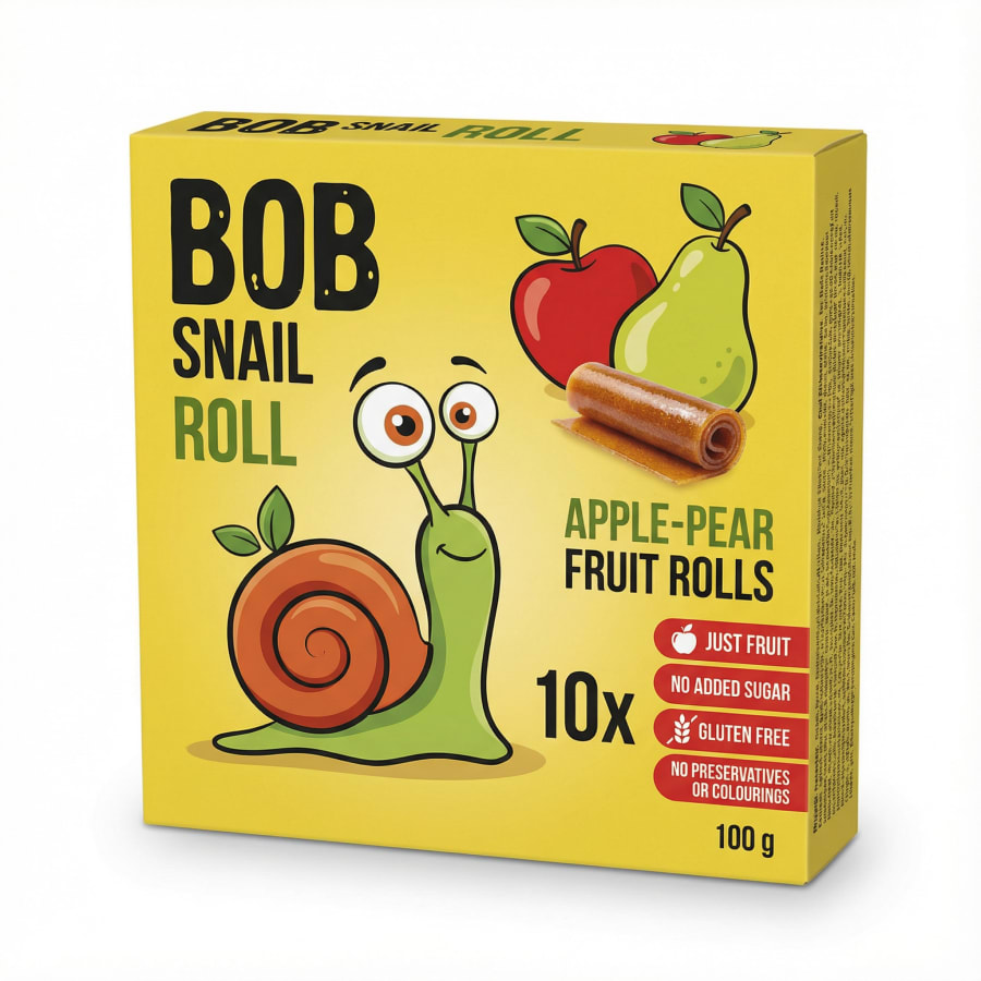 Bob Snail epli-peru ávaxtarúllur 100 g