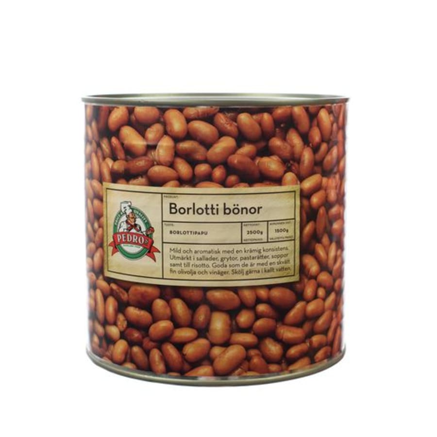 Borlotti baunir soðnar 2,5 kg (6stk/ks)
