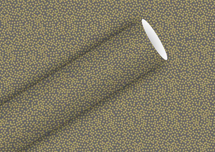 Braun Company Gjafapappír 2m x 70cm Minidots grey-gold