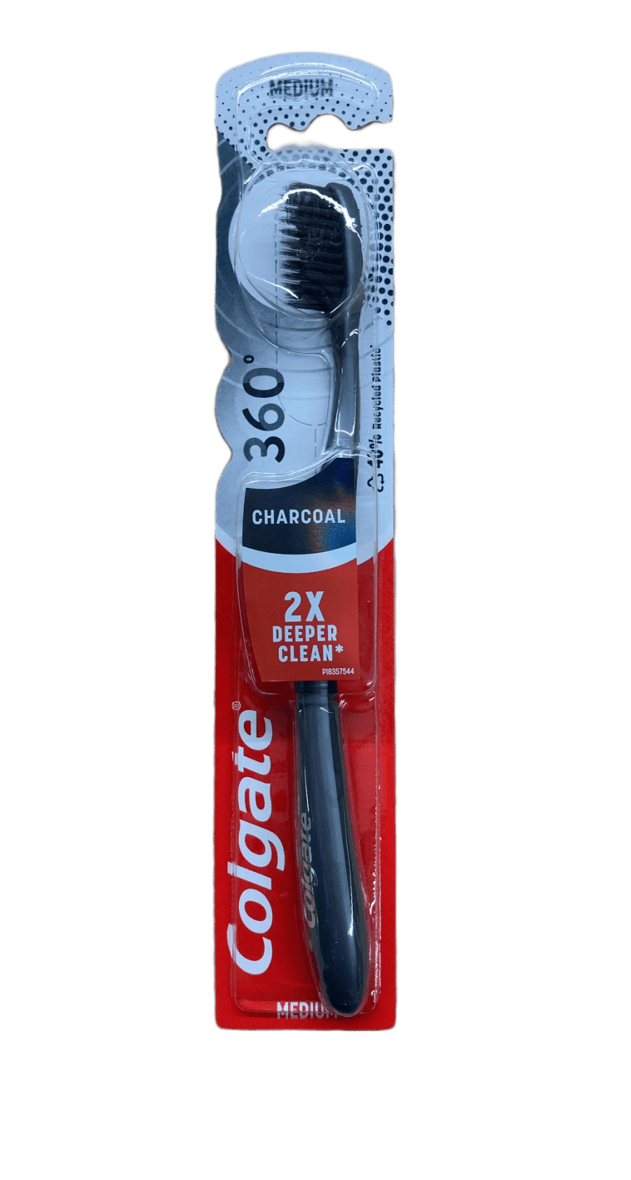 Colgate 360° Charcoal miðlungs tannbursti, 1 stykki