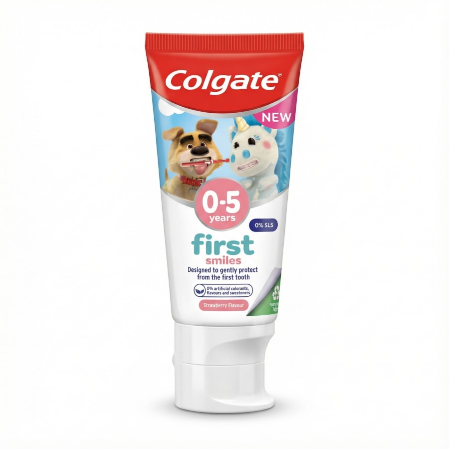 Colgate Kids jarðarberjatannkrem 0–5 ára, 50 ml