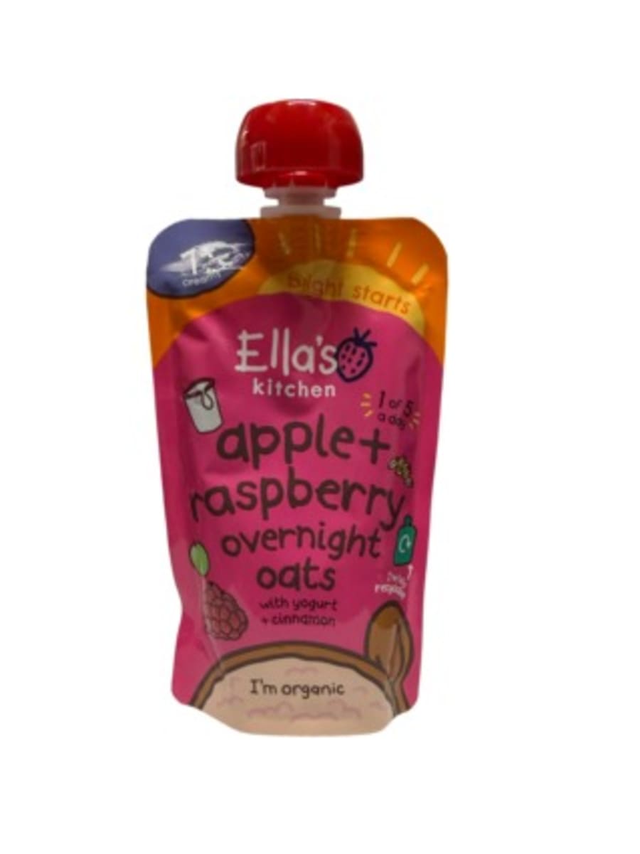 Ella's Kitchen næturhafrar með eplum og hindberjum í skvísu 100 g