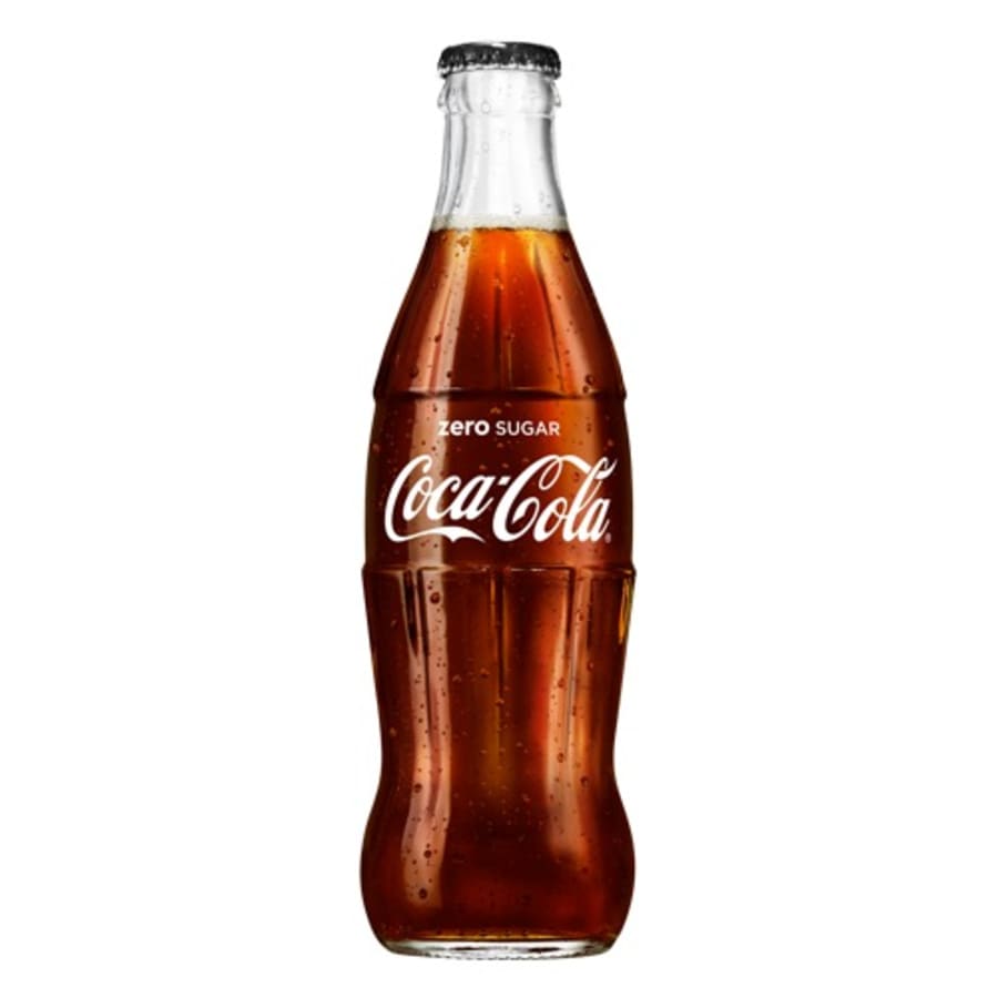 Coca-Cola án sykurs í gleri 330 ml