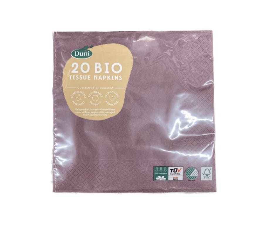 Duni servettur 33 cm 20 stk fjólublár