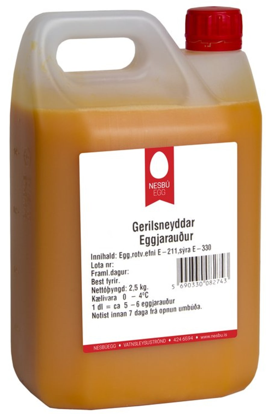 Eggjarauður gerilsneyddar 2,5ltr