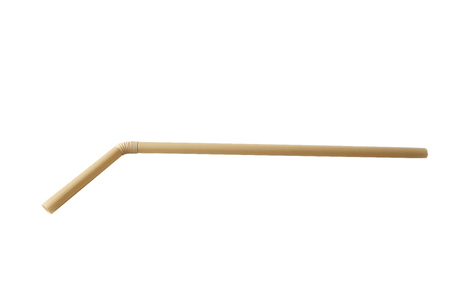 Fibre Natural Bendable Straws Wrapped 6x240mm 160st (20)