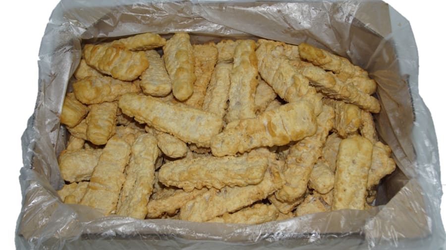 Fiskistangir í deigi Fish & Chips Style forsteiktur