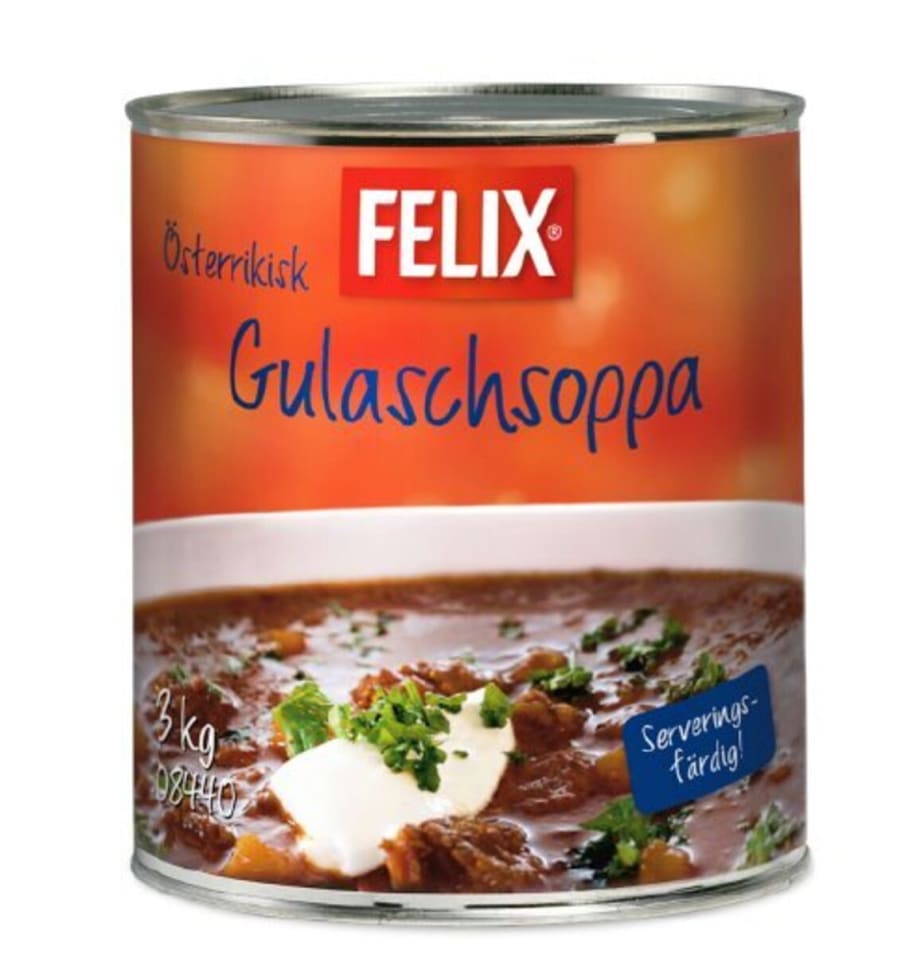 Gúllassúpa í dós 3 kg. Felix