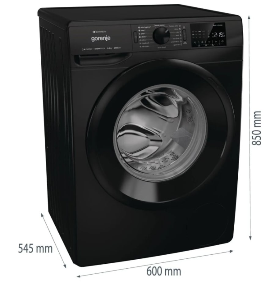 Gorenje þvottavél svört 8 kg - 1400 snúninga