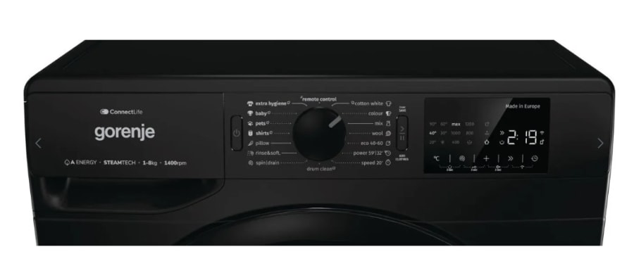 Gorenje þvottavél svört 8 kg - 1400 snúninga