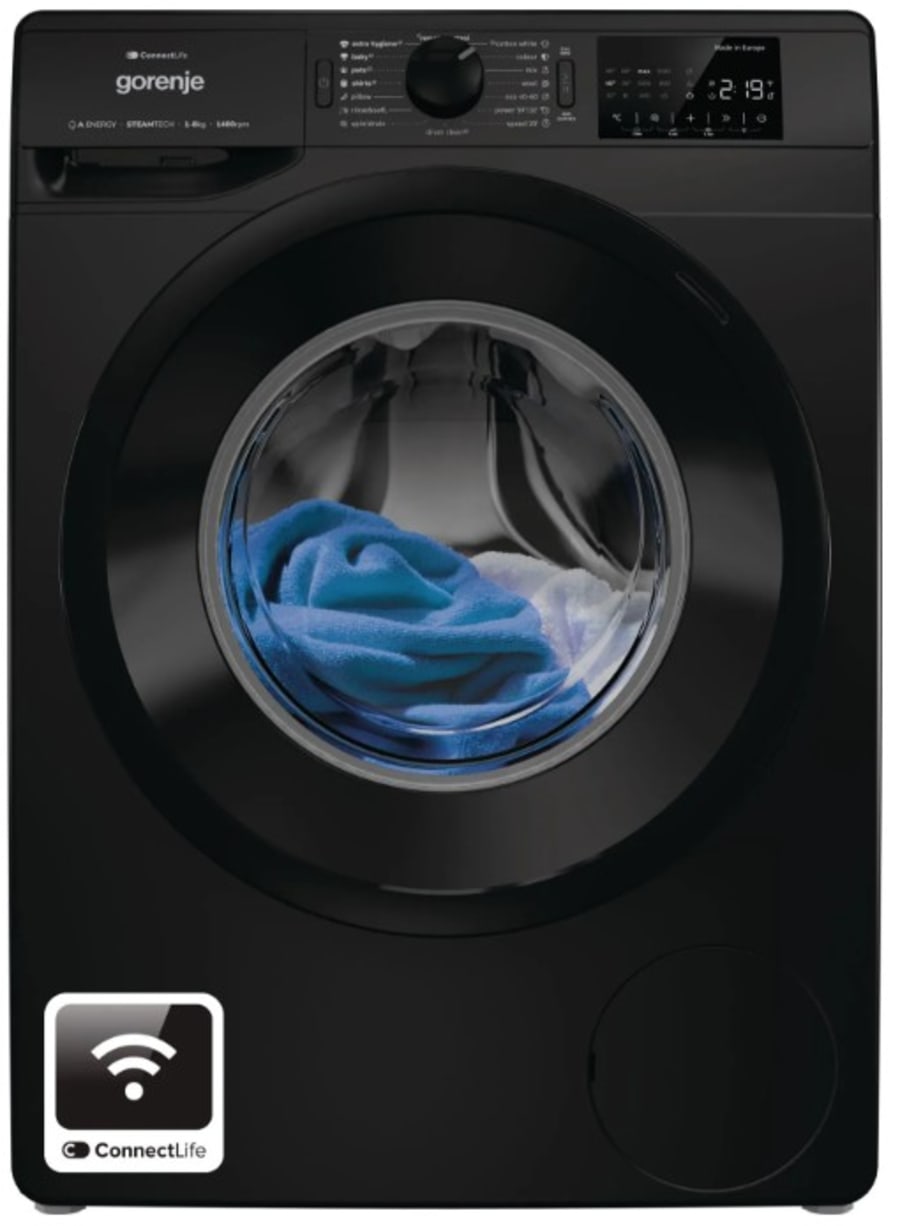 Gorenje þvottavél svört 8 kg - 1400 snúninga