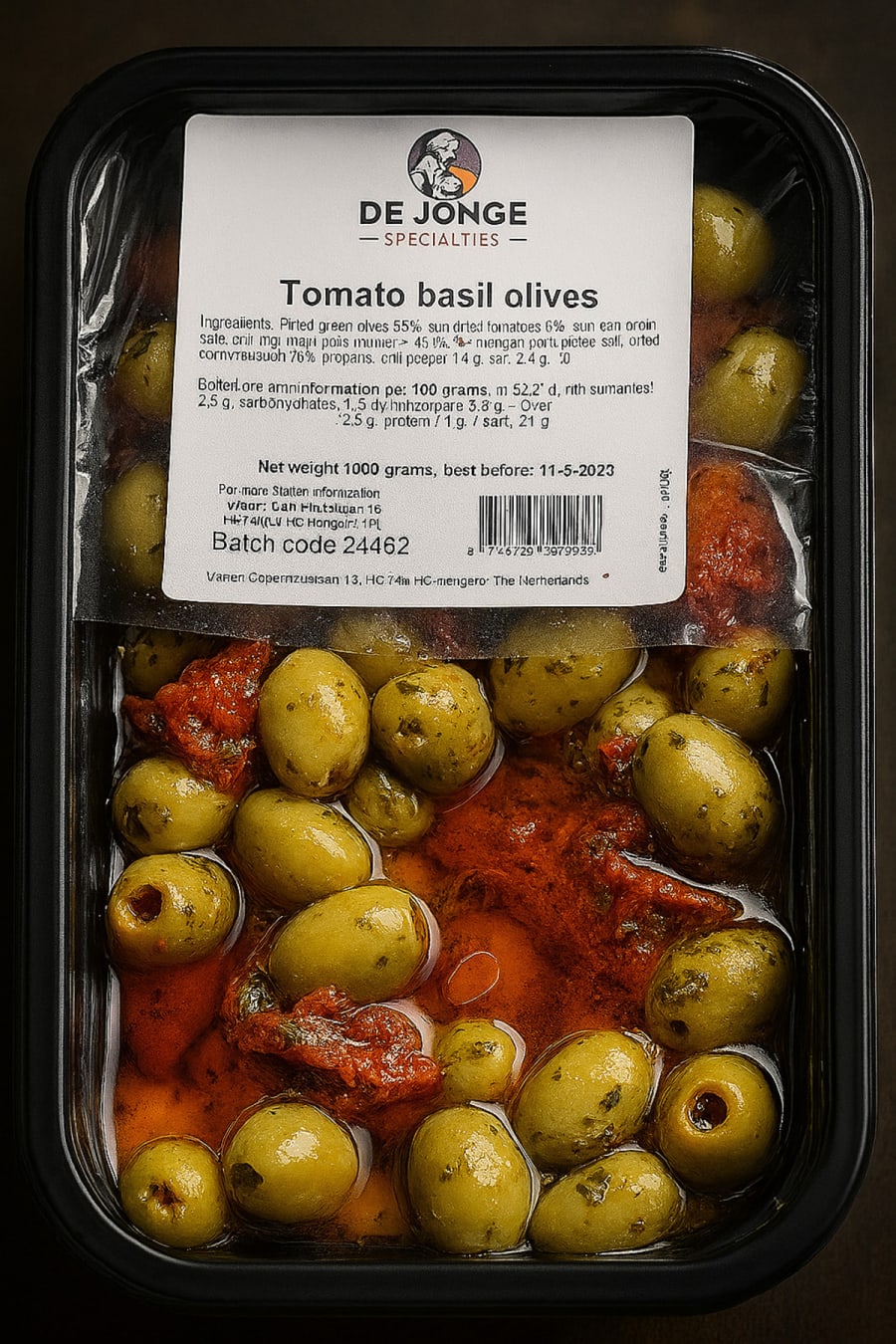 Green Olives Basil/Tomato