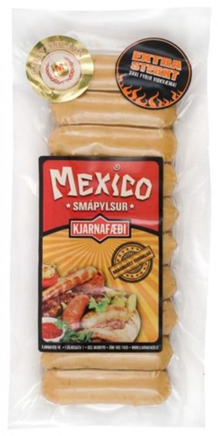 Grillpylsur Mexíkó 220g/stk