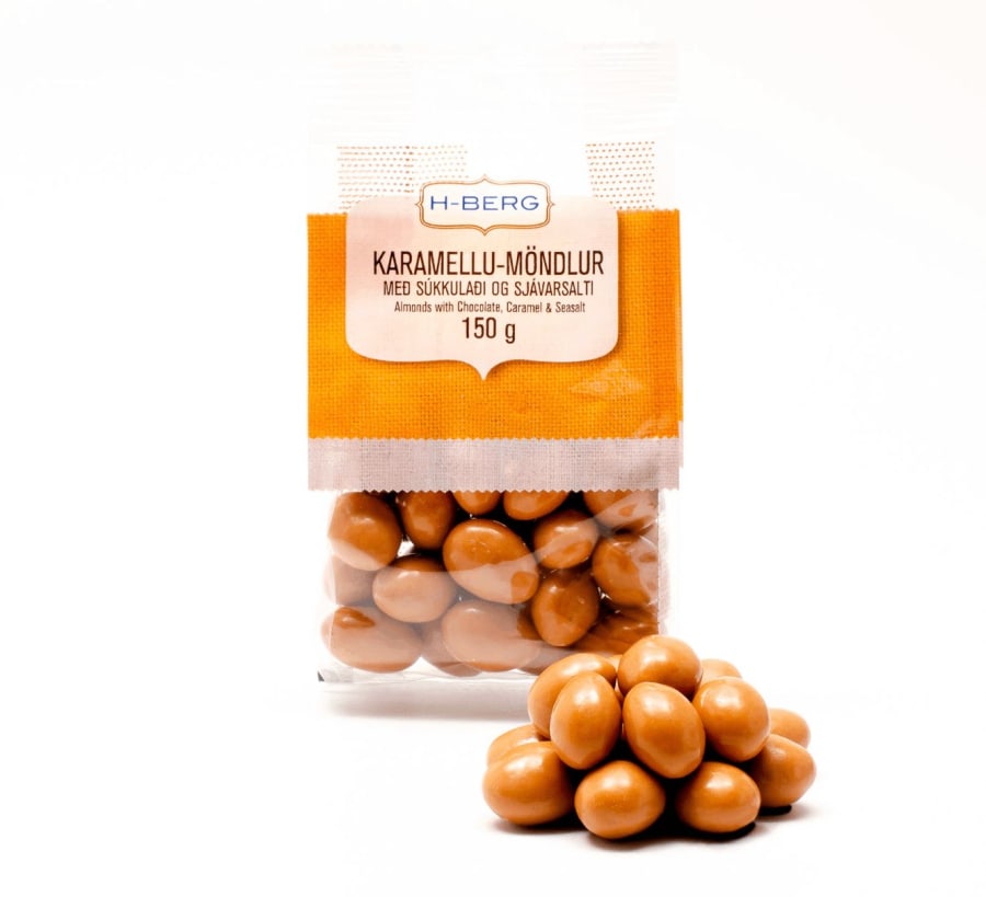 H-Berg karamellu-möndlur 150 gr