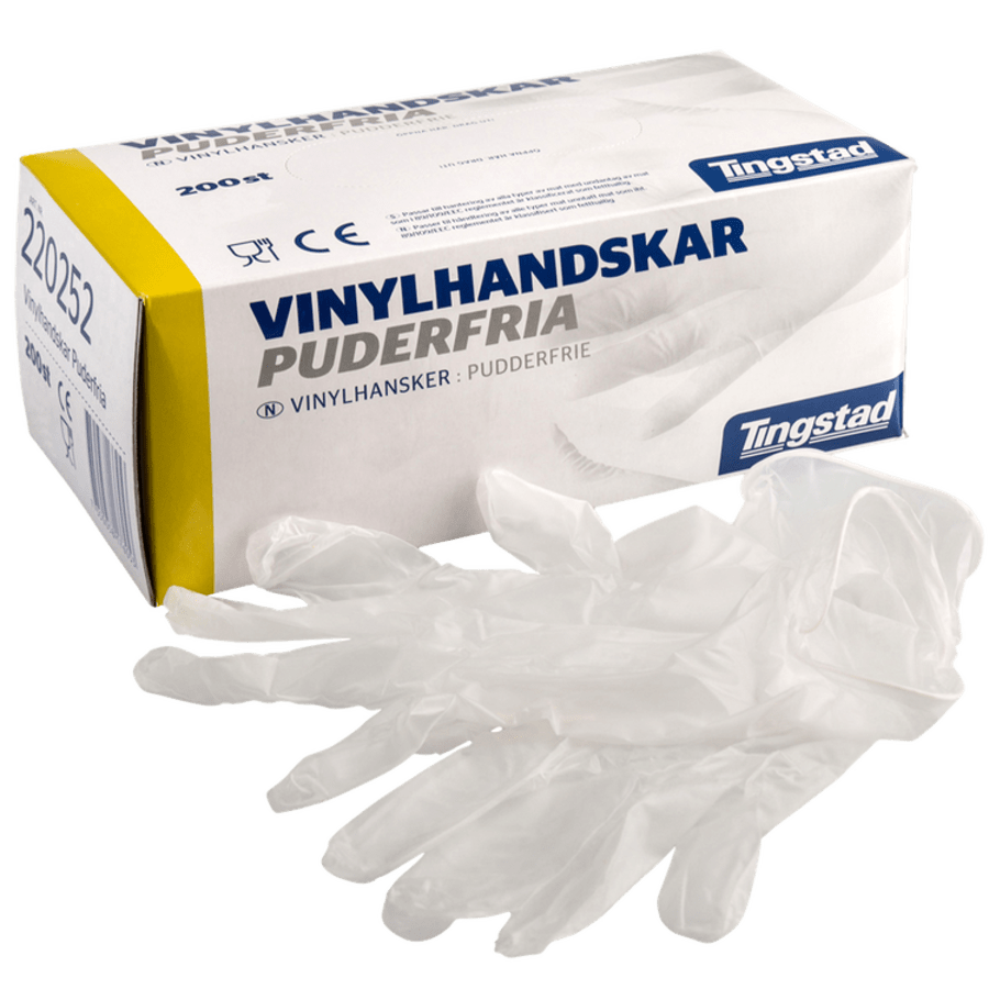 Hanskar S Vinyl án púðurs 200stk