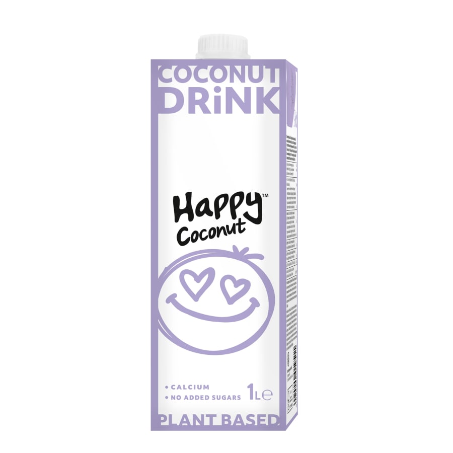 Happy kókosmjólk m/kalki 1ltr (10stk/ks)