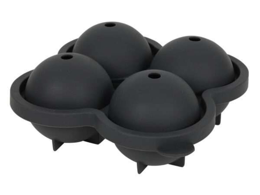 Hit Ísmolaform sílikon 4 kúlur 15,5x15,5cm black