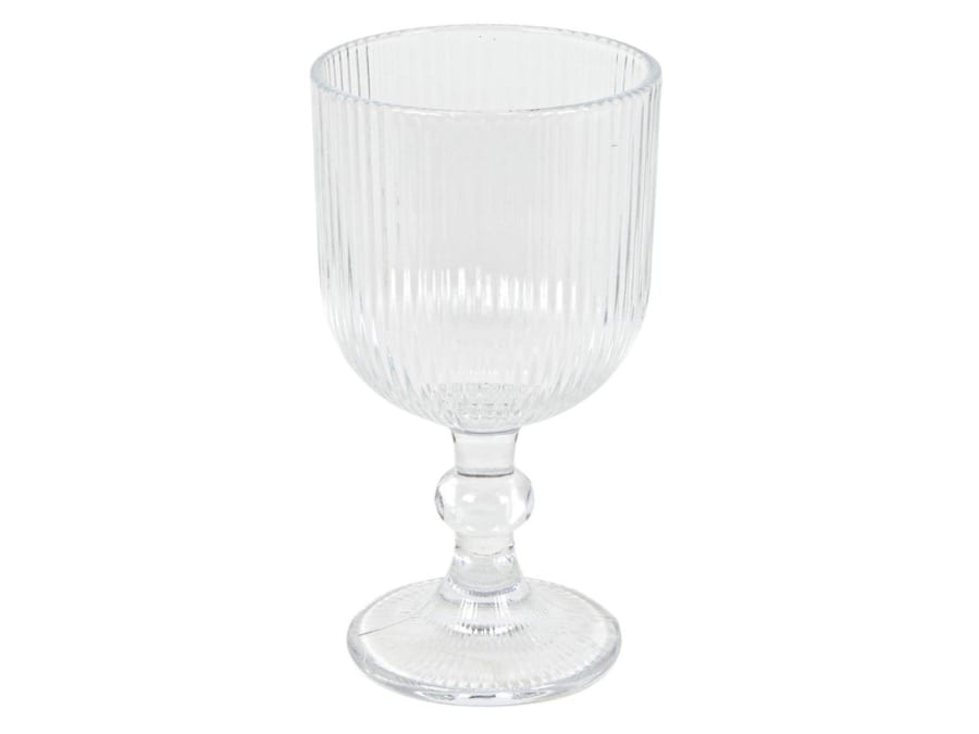 Hit Glas á fæti 370ml gler rifflað