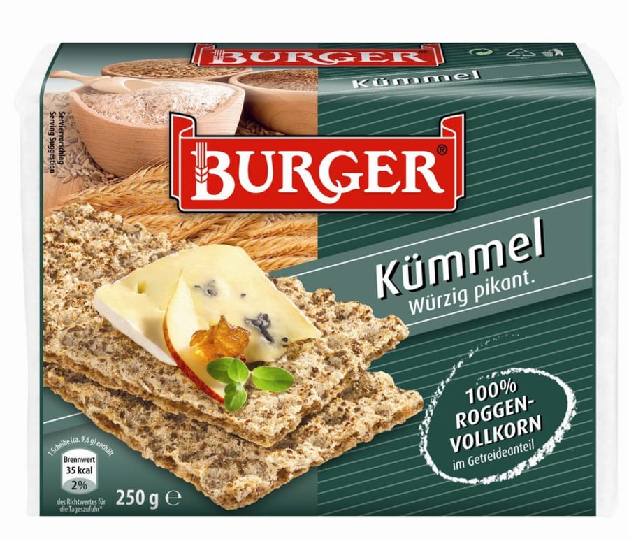 Hrökkbrauð Burger kúmen 24x250g