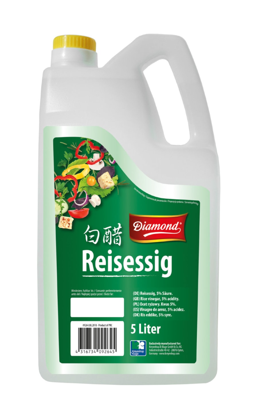 Hrísgrjóna edik 5% 1x5L