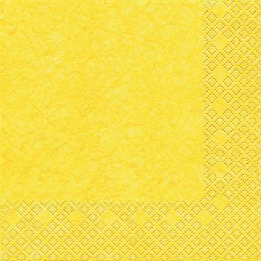Kaffi servíettur gular 25×25 (12)